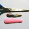 100 Pcs Mix rainbow Colors Plain Hair Clip Covers accessories Size 55 Mm view 2