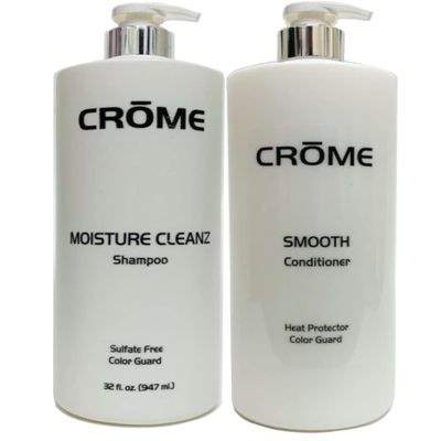 Crome Moisture Cleanz Shampoo & Smooth Conditioner 32oz Duo
