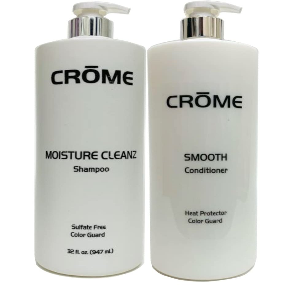 Crome Moisture Cleanz Shampoo & Smooth Conditioner 32oz Duo