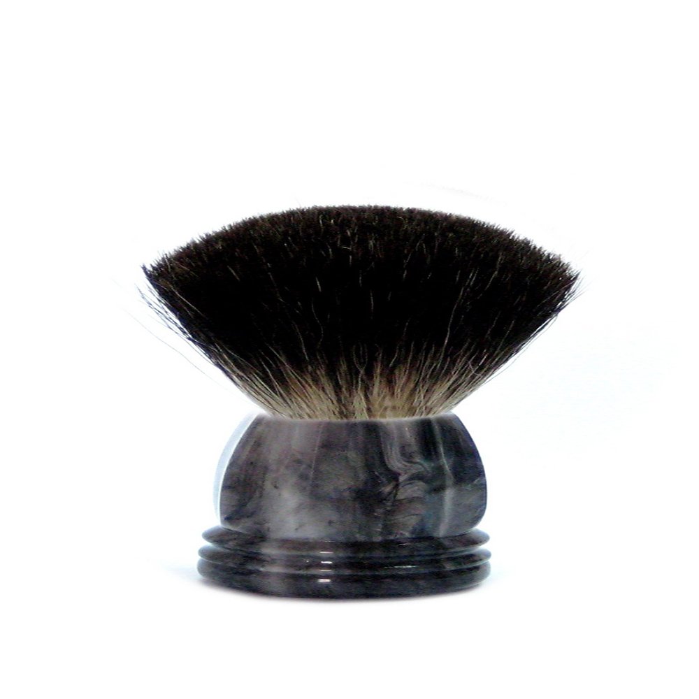 Golddachs Shaving Brush, Plastic Grey Marbled, 100% Badger Hair by Golddachs