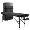 DR.LOMILOMI Portable Massage Table, Ultra-Light Travel-Sized Aluminum Foldable Massage Table, Wide Spa Bed Package 302 Halia (Black, with Side Arm Extensions) view 1