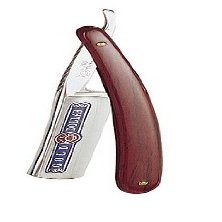 Faux Rosewood Straight Razor Gold Dollar Shave Ready with Case