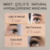 Vegan Black Mascara for Sensitive Eyes, Natural Hypoallergenic mascara, Buildable Lengthening and Volumizing for Natural Looking, Cruelty Free, Ophthalmologist Tested- By Gaya cosmetics view 2