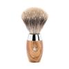 MHLE KOSMO Olive Wood Fine Badger Shaving Brush view 1