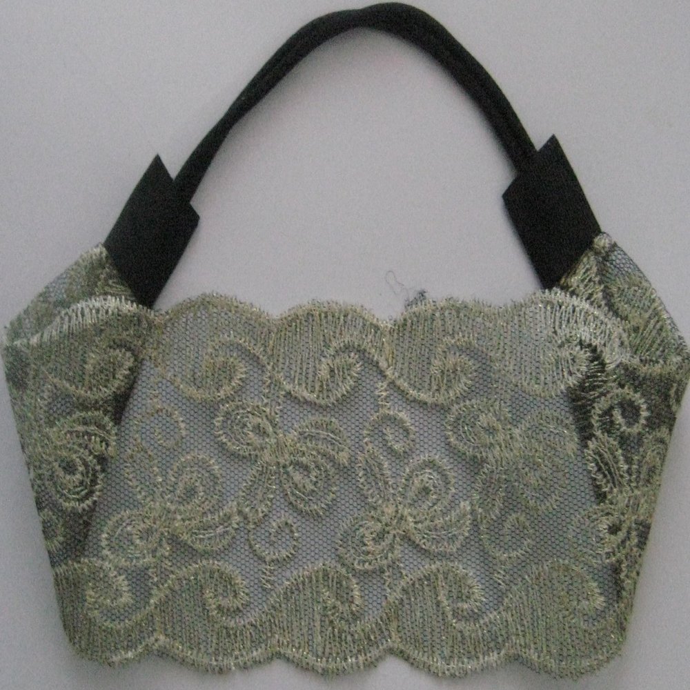 Fashion Lace Embroidery Elastic Head Band (Floral)