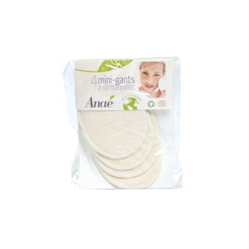 4 Washable Cotton Mini Makeup Removal Gloves