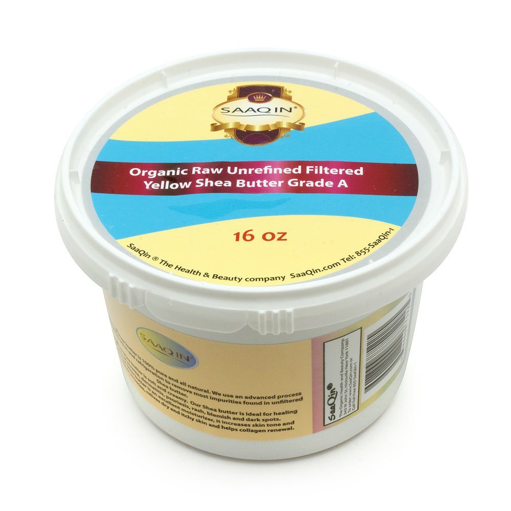 1 Lb Organic Raw Unrefined Filtered Shea Butter, Top Premium Quality