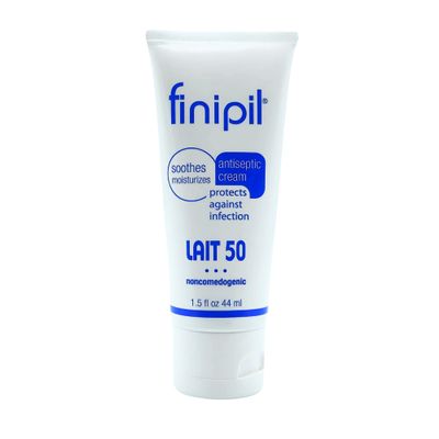 Finipil Lait 50 Antiseptic Cream  Post Hair Removal & Ingrown Hair Treatment, Cools & Soothes Skin, 1.5 Ounce