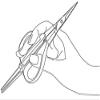 Closest Positive (chikamasa) Stainless Steel Grape Scissor U-shaped Tweezers with Large B  300SU view 2