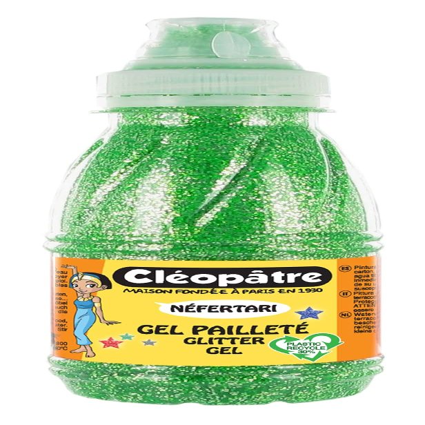 Cloptre GP 250-16 Bottle of Glitter Gel 250 ml Green