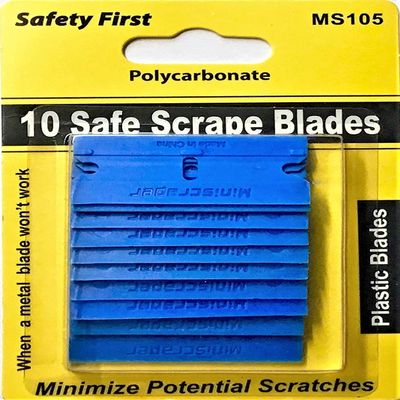 MINISCRAPER 10 Plastic Double Edged Razor Blades Polycarbonate