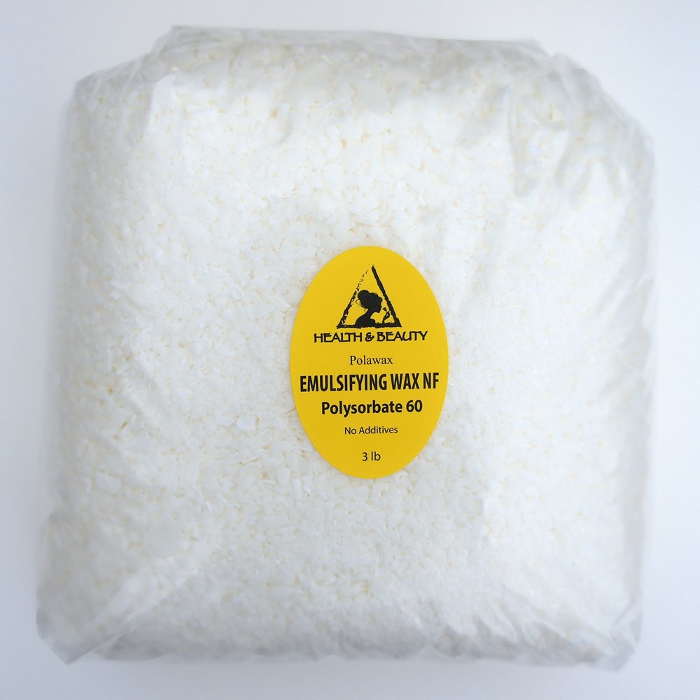 Emulsifying Wax NF Polysorbate 60 Natural Polawax 100% Pure 48 oz, 3 LB