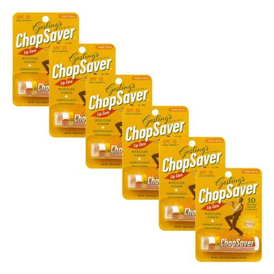 Goslings Original ChopSaver SPF 15 Lip Care, All Natural Lip Balm with SPF, Chapstick for Musicians and More, Effective Relief for Dry, Cracked Lips and Skin, Made in USA, 0.15 Oz (Pack of 6)