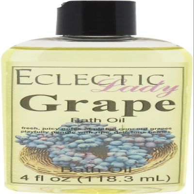 Grape Bath Oil, Scented Body Oil, Relaxing Bathing Oil, 4 oz