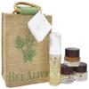 BEE Alive Balance Petite Collection-Vanity Jute Bag Petite Size: Foam Cleanser RJ Serum Enrich Creme and Honey Masque view 1