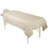ForPro Premium Flannel 3-Piece Massage Sheet Set for Massage Tables, Includes Flat, Fitted Sheet, and Fitted Face Rest Cover, Natural view 3