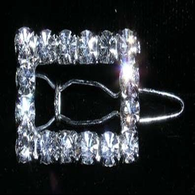 #14360 Rhinestone Rectangle Barrettes