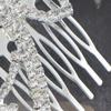 Alilang Women's Silvery Tone Clear Shiny Crystal Rhinestones Dragonfly Hair Comb view 4