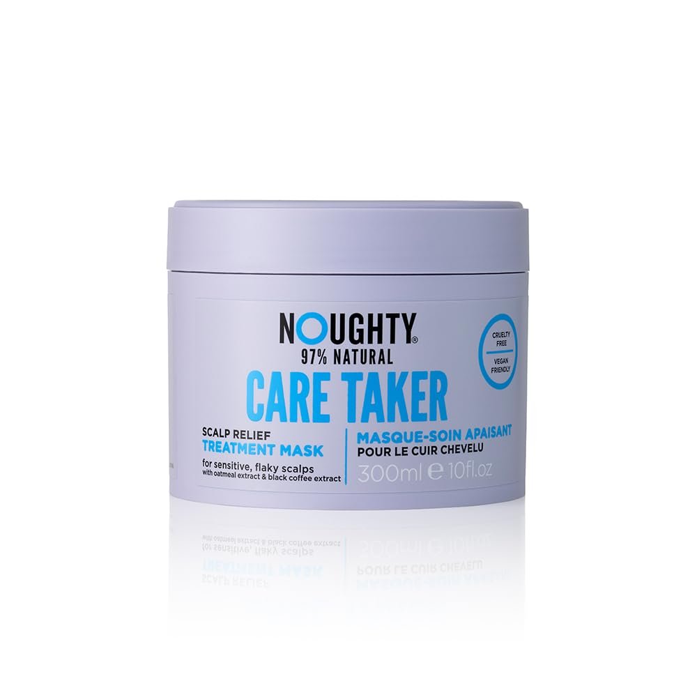 Noughty 97% Natural Care Taker Scalp Relief Treatment Mask to Soothe Scalp and Calm Irritation with Oatmeal Extract and Black Coffee Extract, Sulfate Free Vegan Haircare 10fl.oz