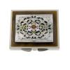 1928 Jewelry Enamel Crystal Square Mirror Compact view 1