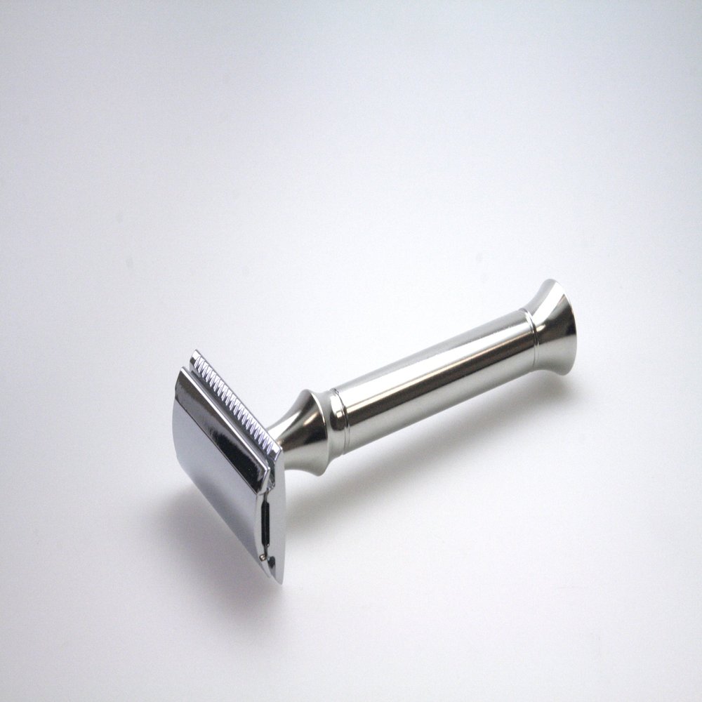 G&F - Vintage Edition Safety Razor, Stainless Steel, 10 Razor Blades
