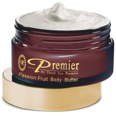 Premier Dead Sea Aromatic Body Butter Passion Fruit, Hydrating Shea Body Butter for Women & Men, Moisturizing, Firming & Anti-Aging Cream for Dry Skin, Hand & Body, 5.95 Fl.oz