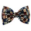Patriotic US Flag Metallic Glitter Hair Bow (Barrette) view 1