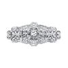 1928 Jewelry Opulent Filigree Round Crystal Bar Hair Barrette, 3.38 inch Length, Silver view 1