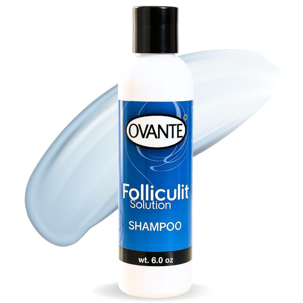 OVANTE Folliculit Solution Shampoo for Itchy Scalp Treatment & Folliculitis Treatment - Natural Hair Growth & Dry Itchy Scalp Treatment for Scaling, Redness - Folliculitis Shampoo - 6.0 Oz