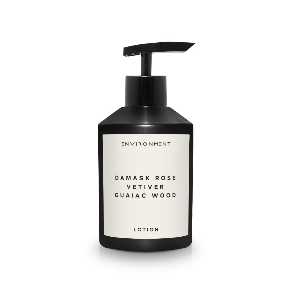 ENVIRONMENT Inspired by 5-Star Resort FMT Lotion, 300ml Luxury Scented Lotion (Damask Rose | Vetiver | Guaiac Wood) Bathroom Luxury, Men & Women High-End Body Lotion, Hand Cream, Dry Skin Treatment