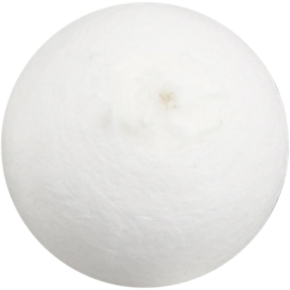 Ball, 40 mm, white, cotton, 100 pc