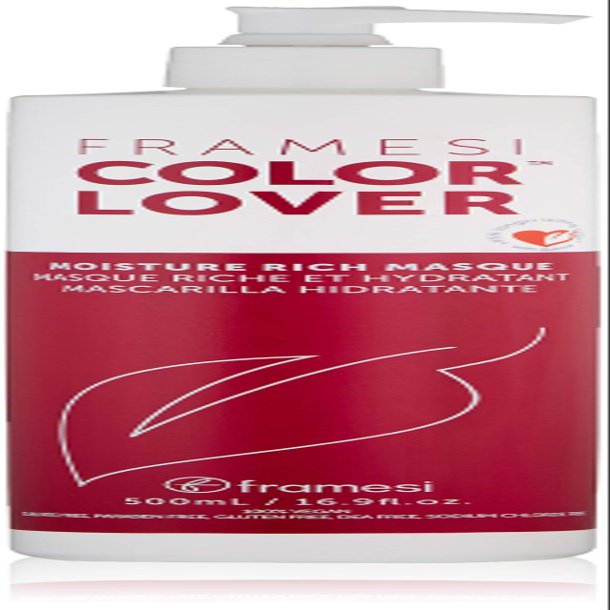 FRAMESI Color Lover Moisture Rich Masque, 16.9 fl.oz, Sulfate Free Hair Mask for Color Treated Hair