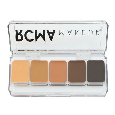 RCMA Makeup 5 Part Highlight and Contour "Series Favourite" Palette Medium to Dark Professional Makeup for Sculpting, Defining & Correcting Vegan, Cruelty-Free, Blendable Formula.