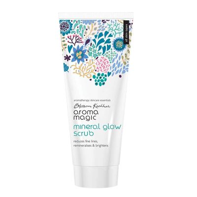 Aroma Magic Mineral Glow Face Scrub | Dead Skin Exfoliator | Deep Moisturizing Facial Scrub | Provides Soft, Supple & Hydrated Skin | 3.38 Fl Oz (100ml)