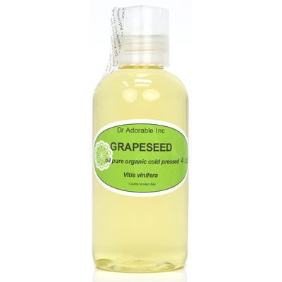 Dr Adorable - 4 oz - Grapeseed Oil - 100% Pure Natural Organic Cold Pressed
