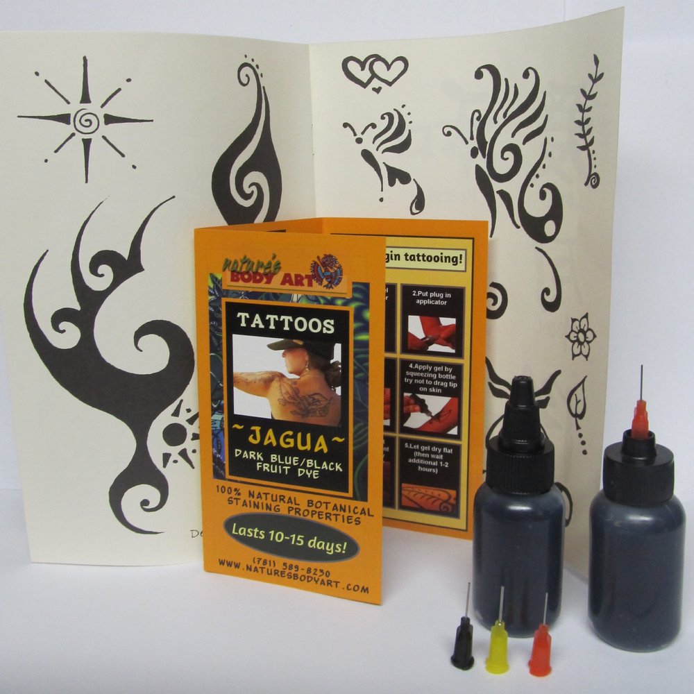 Fresh Jagua Gel -6 Detailing Tips -70+Designs -Reusable Applicator (60 Ml)