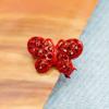 Hair Barrettes for Women Faux Rhinestone Butterfly Magnetic Hair Barrette Decorative, 1pc, Red view 2