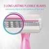 BIC Soleil Sensitive Women's Disposable Razors, 3 Blades With Moisture Strip For a Silky Smooth Shave, 3 Piece Razor Set view 3