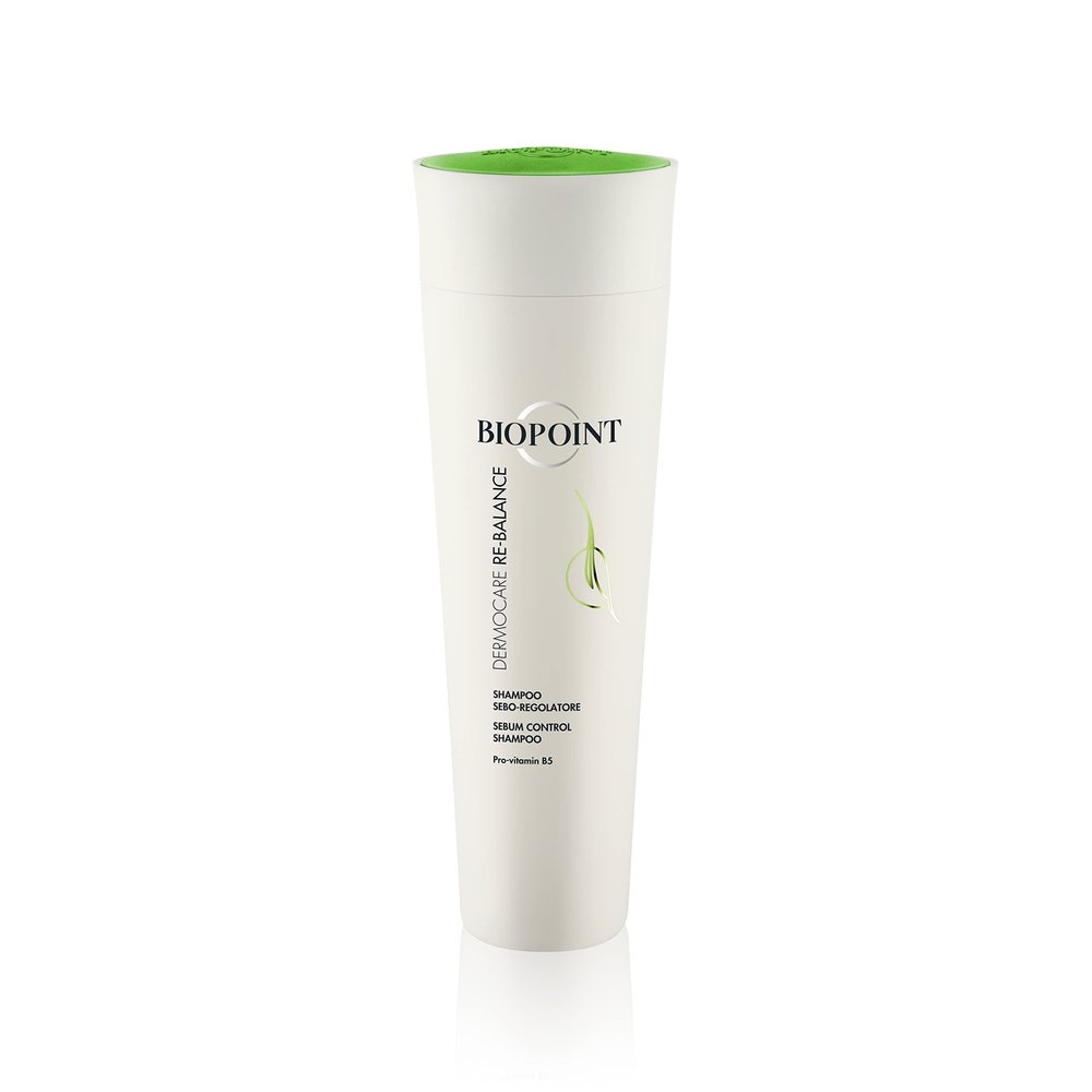 BIOPOINT Rebalancing Shampoo for Oily Scalp and Dry Ends - Dermocare Shampoo for Oily Hair - Sebum Regulating Shampoo for Greasy Hair - Oily Scalp Shampoo - Dermocare Re-balance Oily Scalp Treatment