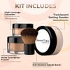 4pc Full Size Kit (Cocoa) Mineral Makeup Matte Translucent Loose Foundation + Kabuki Brush + Concealer + Finishing Setting Powder + Bare Face Full Coverage SPF 30 All Skin Types Waterproof view 2