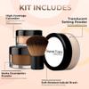 4pc Full Size Kit (Ebony Shade) Mineral Makeup Matte Translucent Loose Foundation + Kabuki Brush + Concealer + Finishing Setting Powder + Bare Face Full Coverage SPF 30 All Skin Types Waterproof view 2