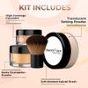 4pc Full Size Kit (BEIGE SHADE) Mineral Makeup Matte Translucent Loose Foundation + Kabuki Brush + Concealer + Finishing Setting Powder + Bare Face Full Coverage SPF 30 All Skin Types Waterproof view 2