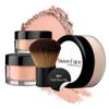 4pc Full Size Kit (Light Tan) Mineral Makeup Matte Translucent Loose Foundation + Kabuki Brush + Concealer + Finishing Setting Powder + Bare Face Full Coverage SPF 30 All Skin Types Waterproof view 1