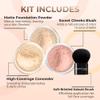 4pc (FAIR 2) KIT w/KABUKI BRUSH Mineral Makeup Matte Loose Powder Foundation Concealer Blush Long Lasting Bare Face Cosmetics view 2