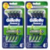 Gillette Sensor 3 Disposable Razors Men's 4 Each (Pack of 2) view 1