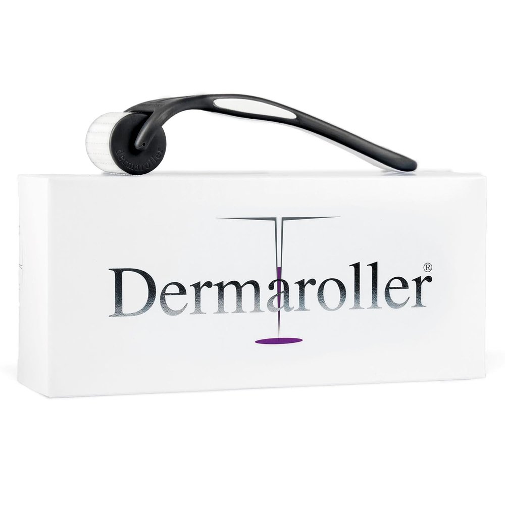 Dermaroller Home Care Microneedle Roller - 0.2mm Stainless Steel Derma Roller for Skin Care Exfoliation, Improved Texture, and Radiance on Face, Neck, and Dcollet