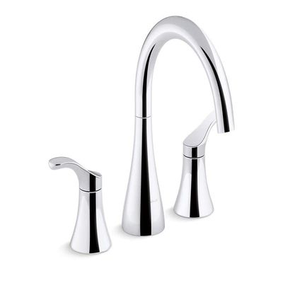 Kohler T26426-4-CP SIMPLICE Deck-mount bath faucet trim, Polished Chrome