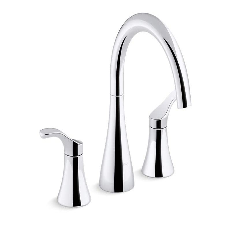 Kohler T26426-4-CP SIMPLICE Deck-mount bath faucet trim, Polished Chrome