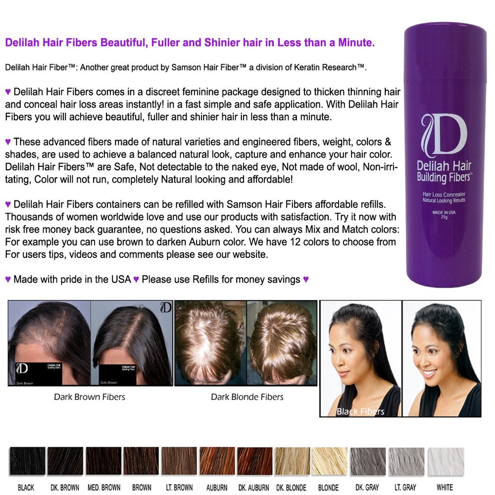 BROWN color Delilah Best Hair Loss Concealer Building Fibers CONTAINER With 25grams also fits all Spray Applicators