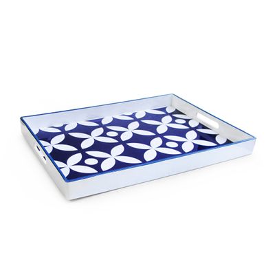 Accents by Jay Tray, Geocircle, White and Blue